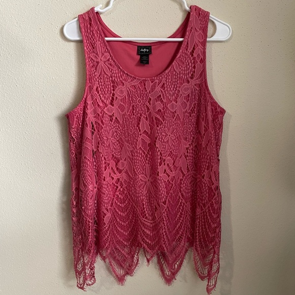 Buckle Daytrip Eyelash Lace Tank Top L - Picture 2 of 7